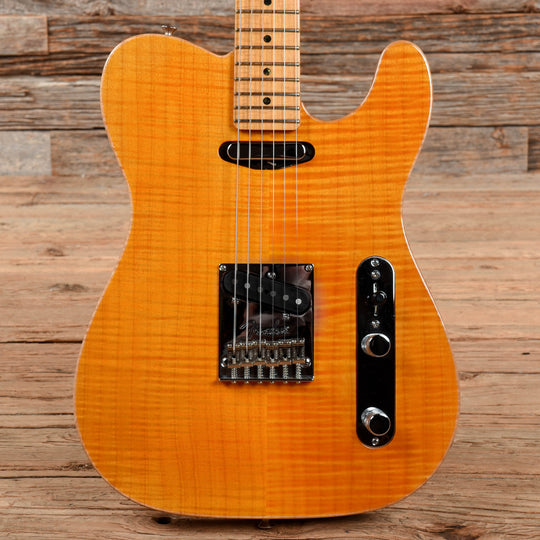 Fender Select Carved Maple Top Telecaster Amber 2012 Electric Guitars / Solid Body