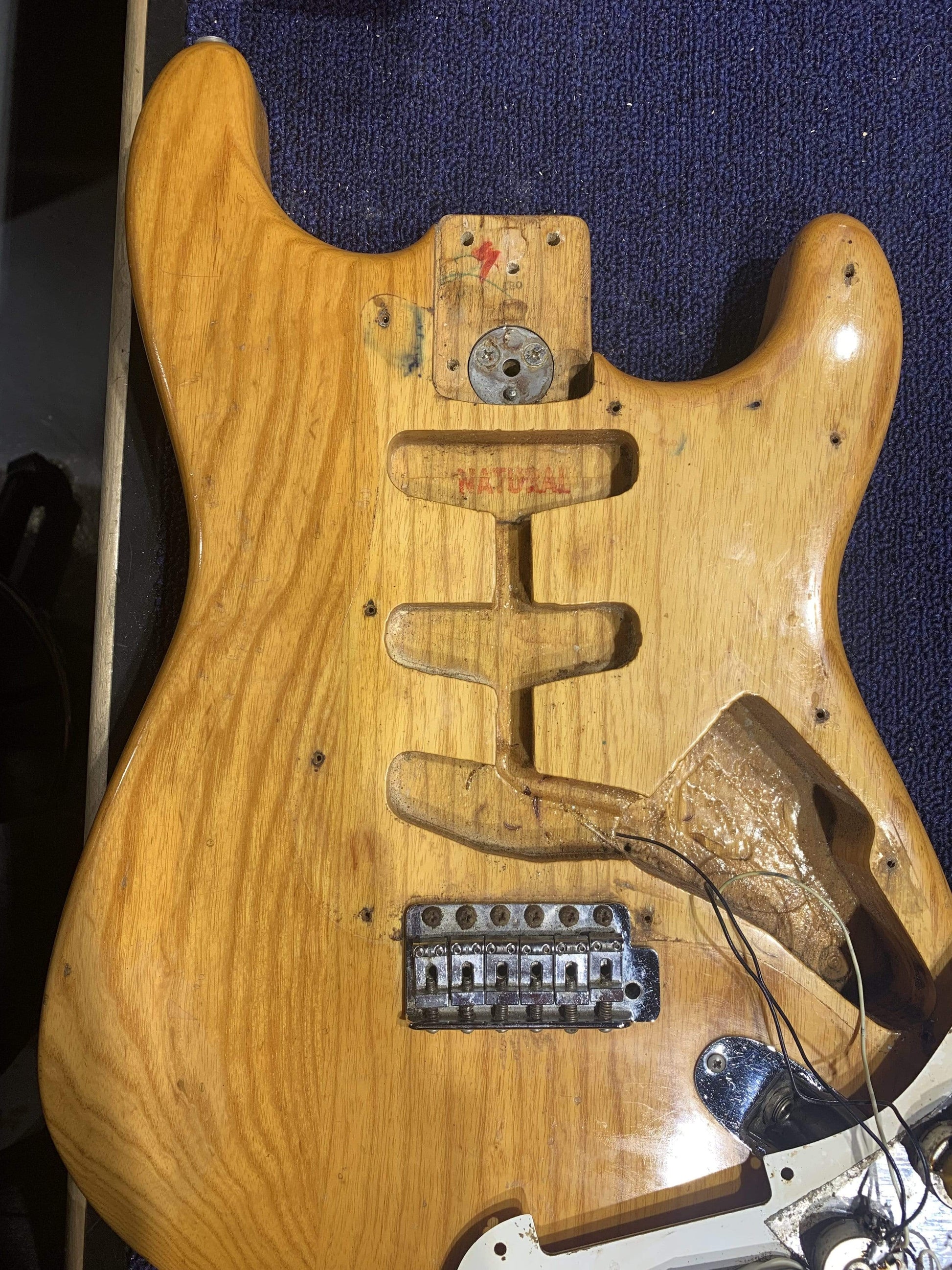 Fender Stratocaster Natural 1974 Electric Guitars / Solid Body