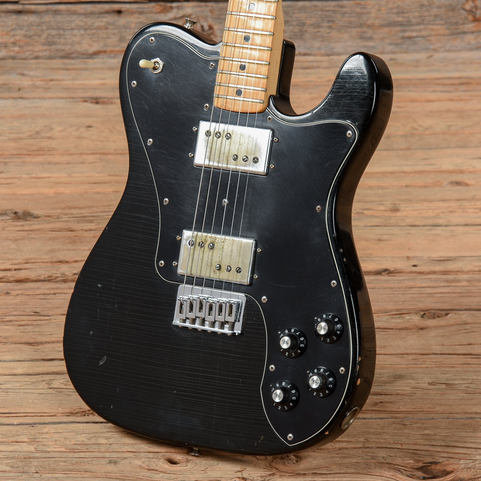 Fender Telecaster Deluxe Black Refin 1973 – Chicago Music Exchange
