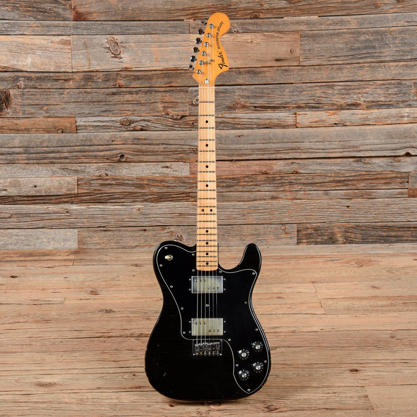 Fender Telecaster Deluxe Black Refin 1973 Electric Guitars / Solid Body