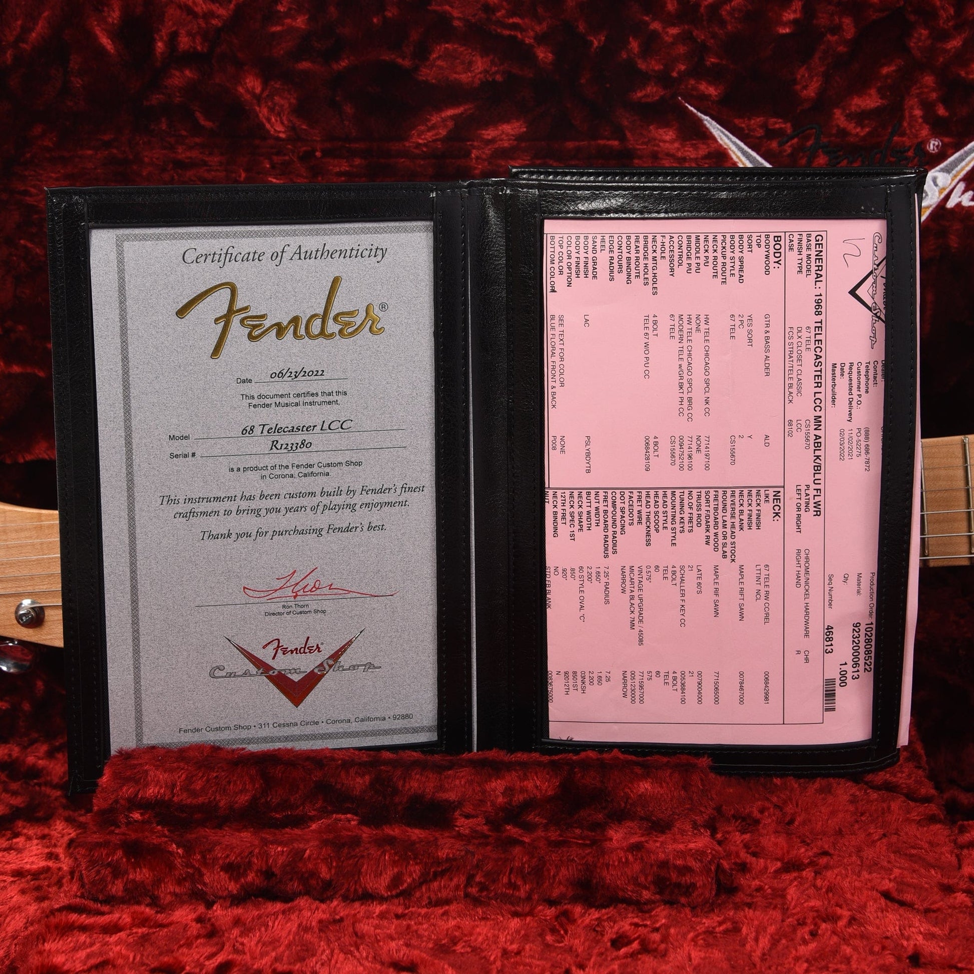 Fender Custom Shop 1968 Telecaster "Chicago Special" Deluxe Closet Classic Aged Black over Blue Flower