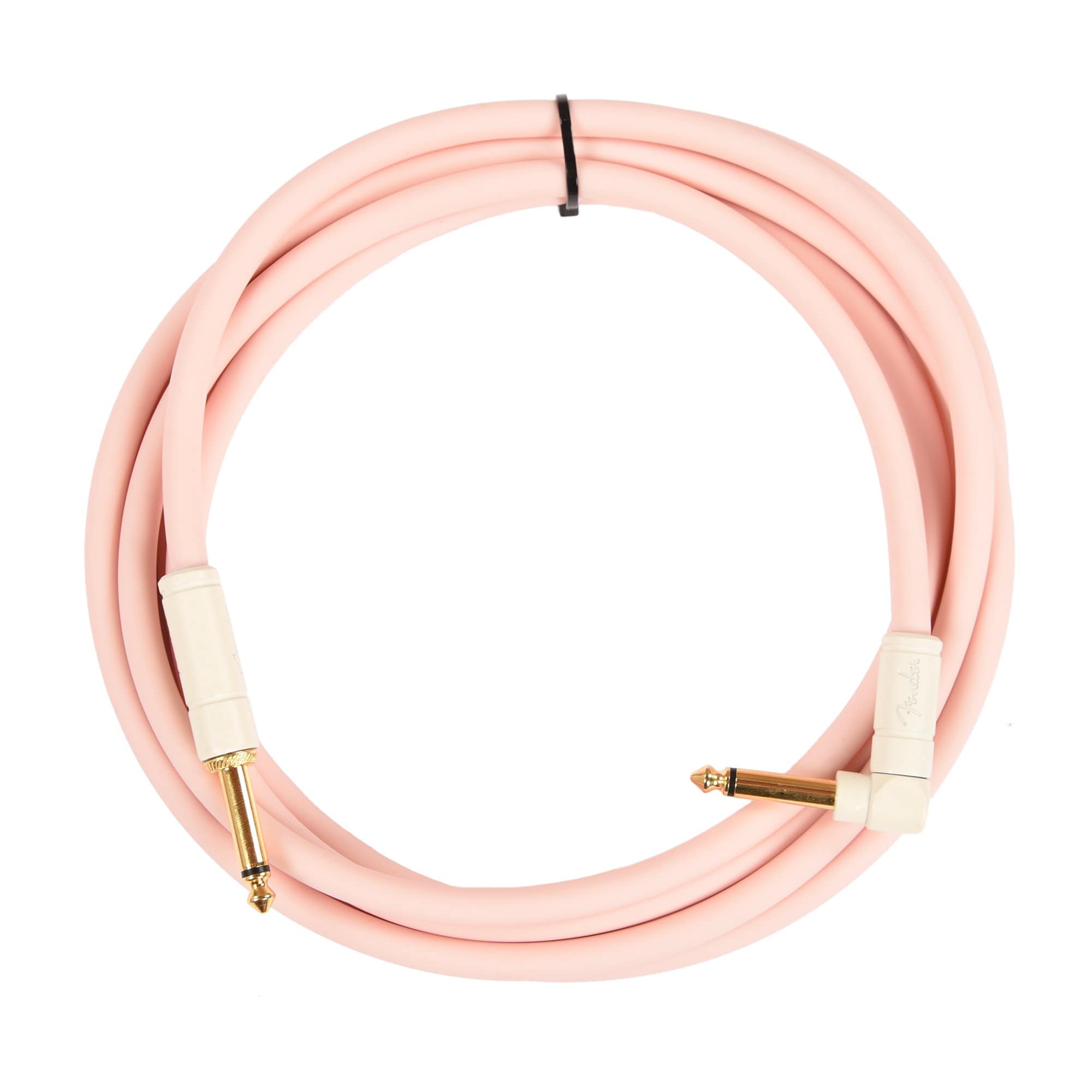 Fender Deluxe Instrument Cable Shell Pink 10' Angle-Straight
