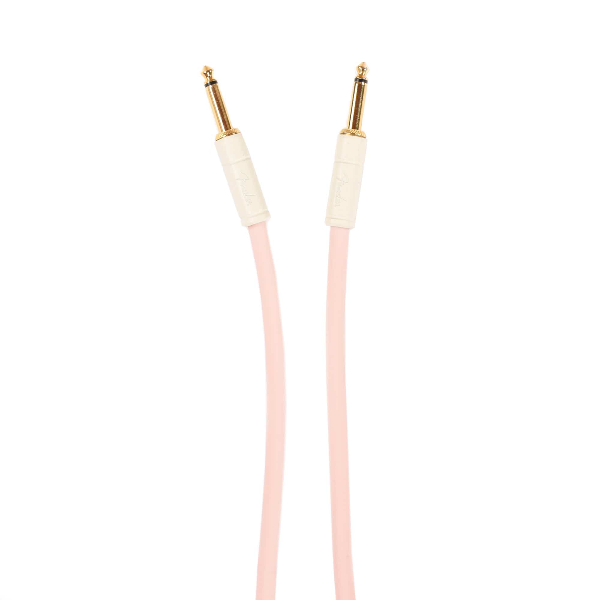 Fender Deluxe Instrument Cable Shell Pink 10' Straight-Straight