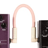 Fender Deluxe Instrument Patch Cable Shell Pink 6" 2-Pack Angle-Angle