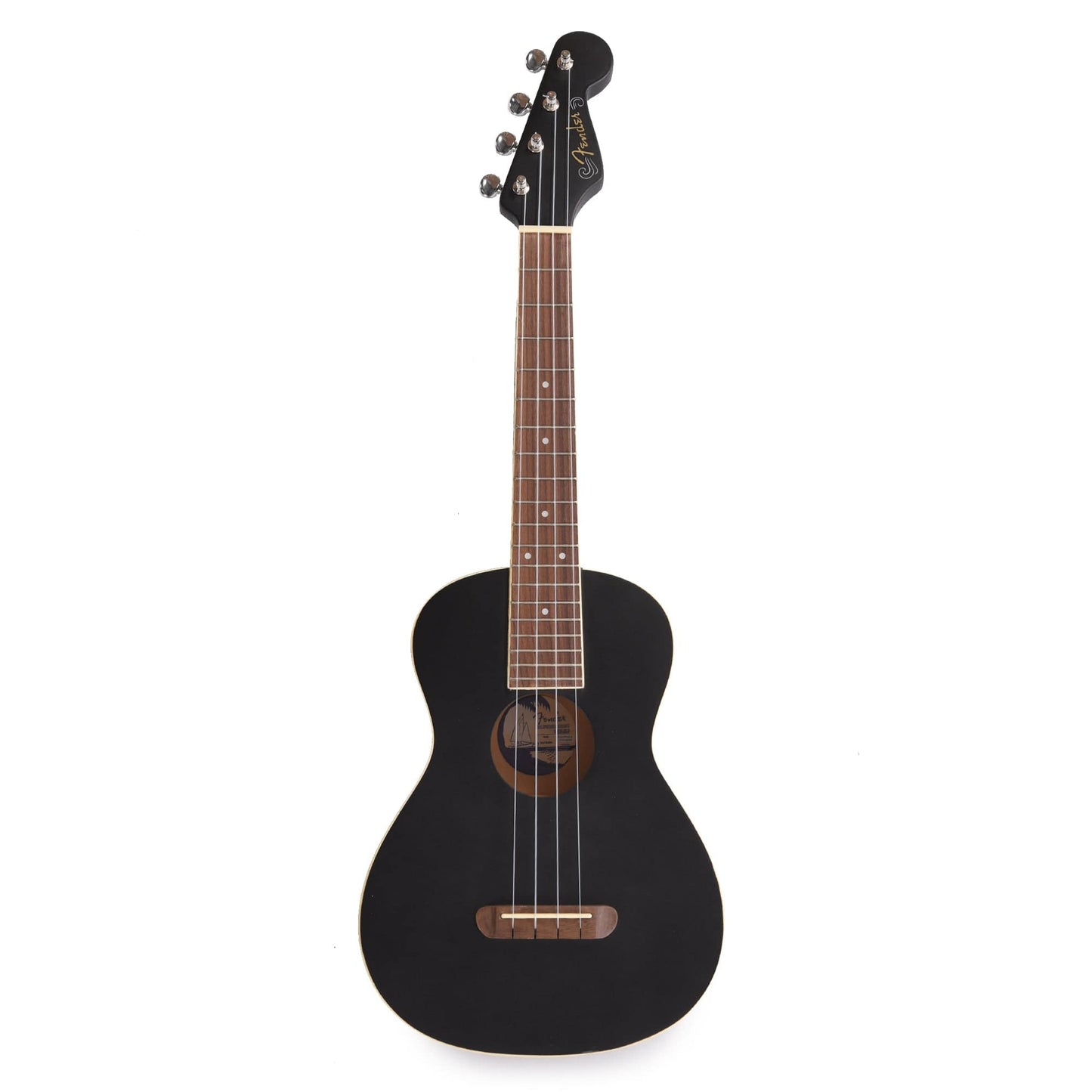 Fender Avalon Tenor Ukulele Black Folk Instruments / Ukuleles