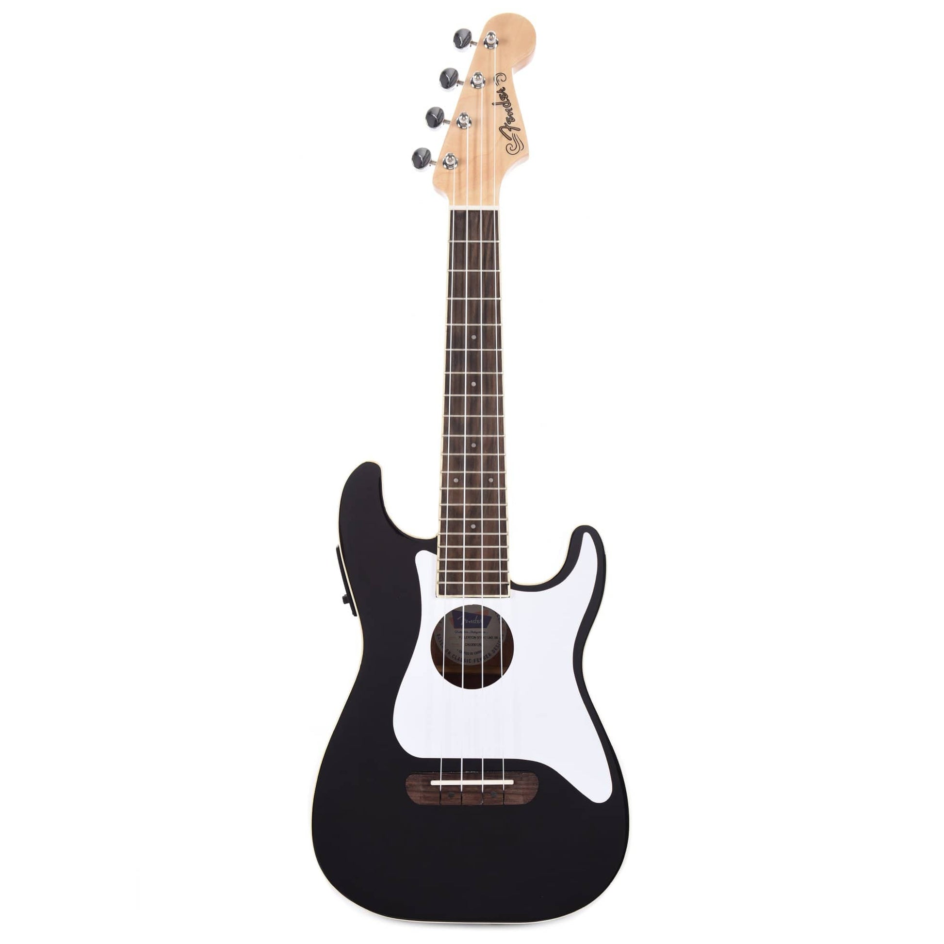Fender Fullerton Stratocaster Ukulele Black Folk Instruments / Ukuleles