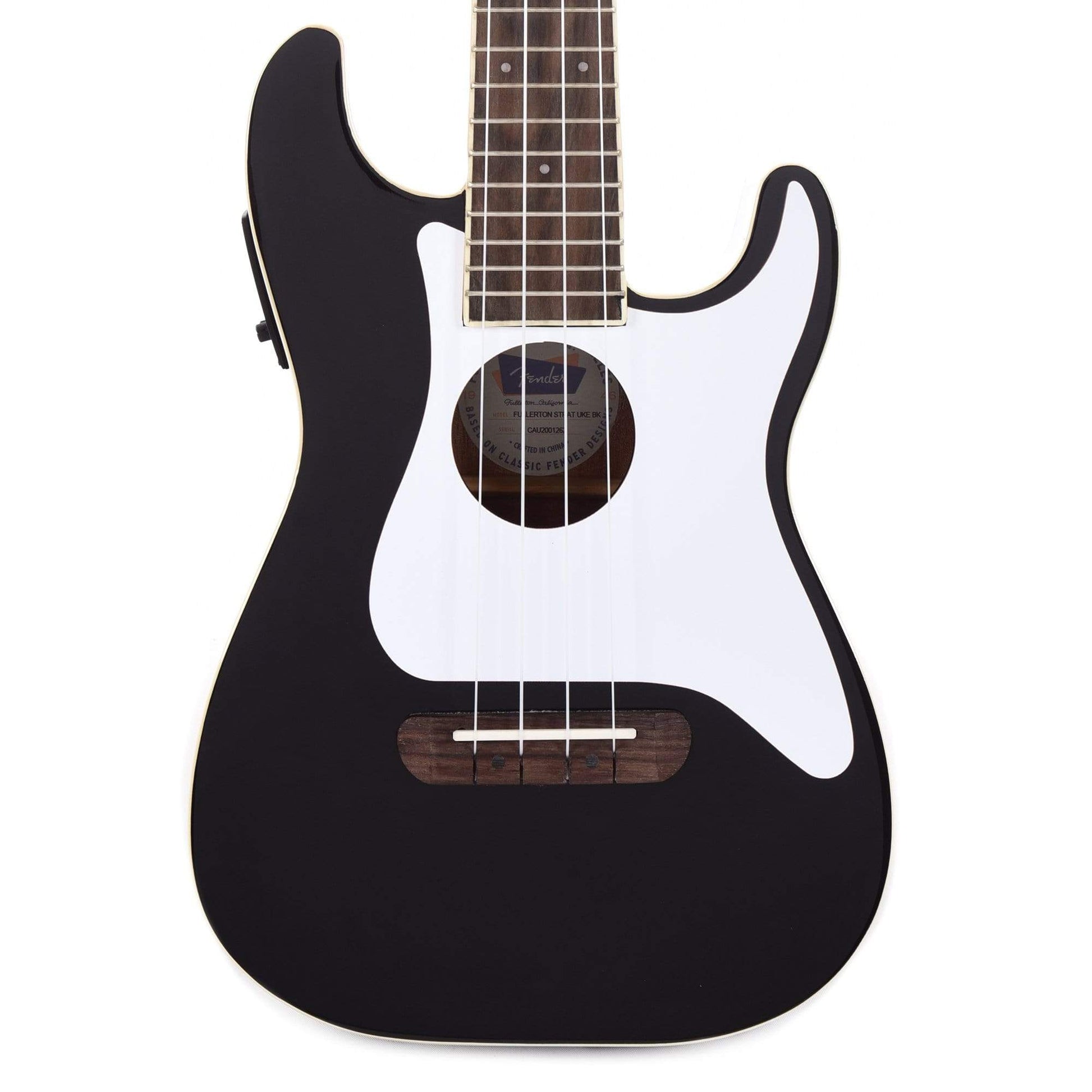 Fender Fullerton Stratocaster Ukulele Black Folk Instruments / Ukuleles