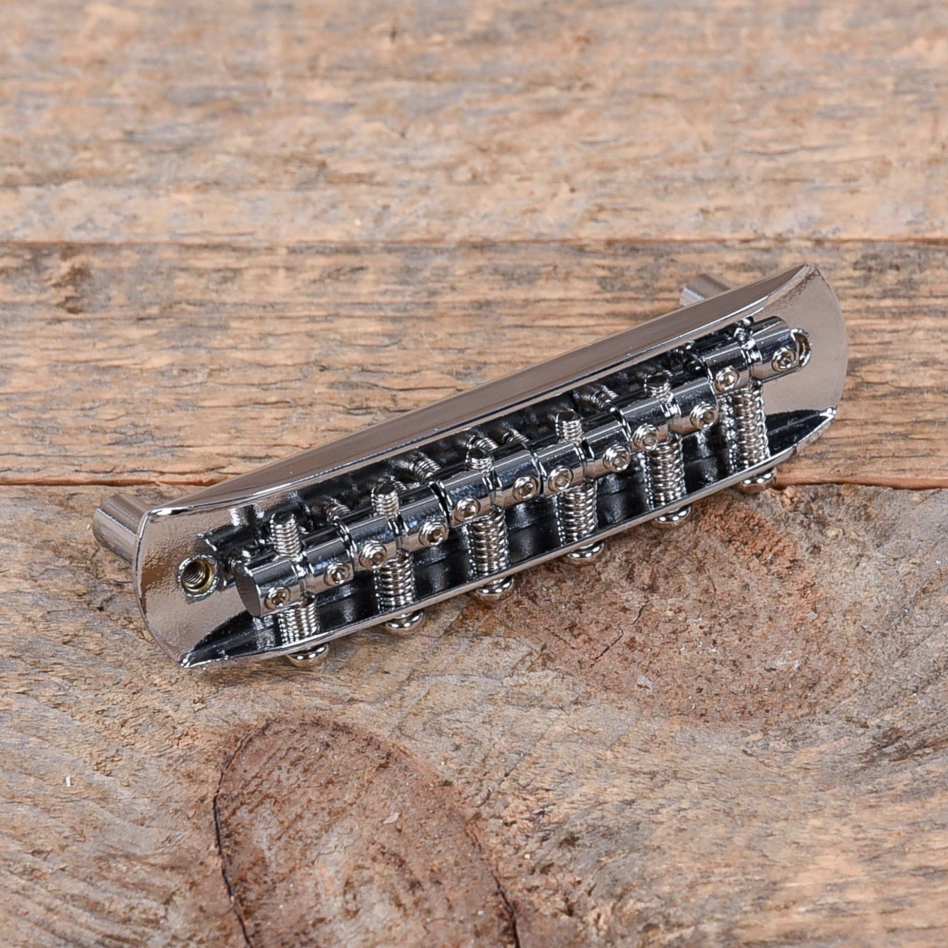 Fender Mustang Bridge Chrome w/Posts Parts / Guitar Parts / Bridges