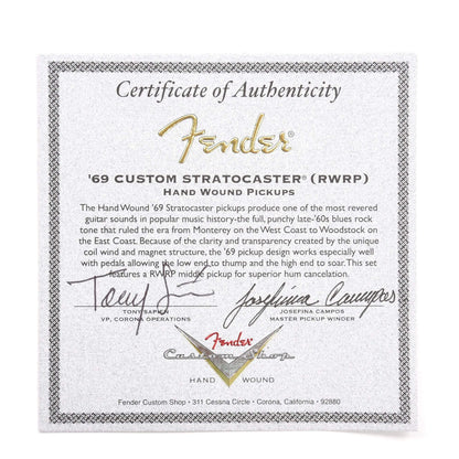 Fender Josefina Hand Wound '69 Stratocaster Pickup Set Parts / Guitar Pickups