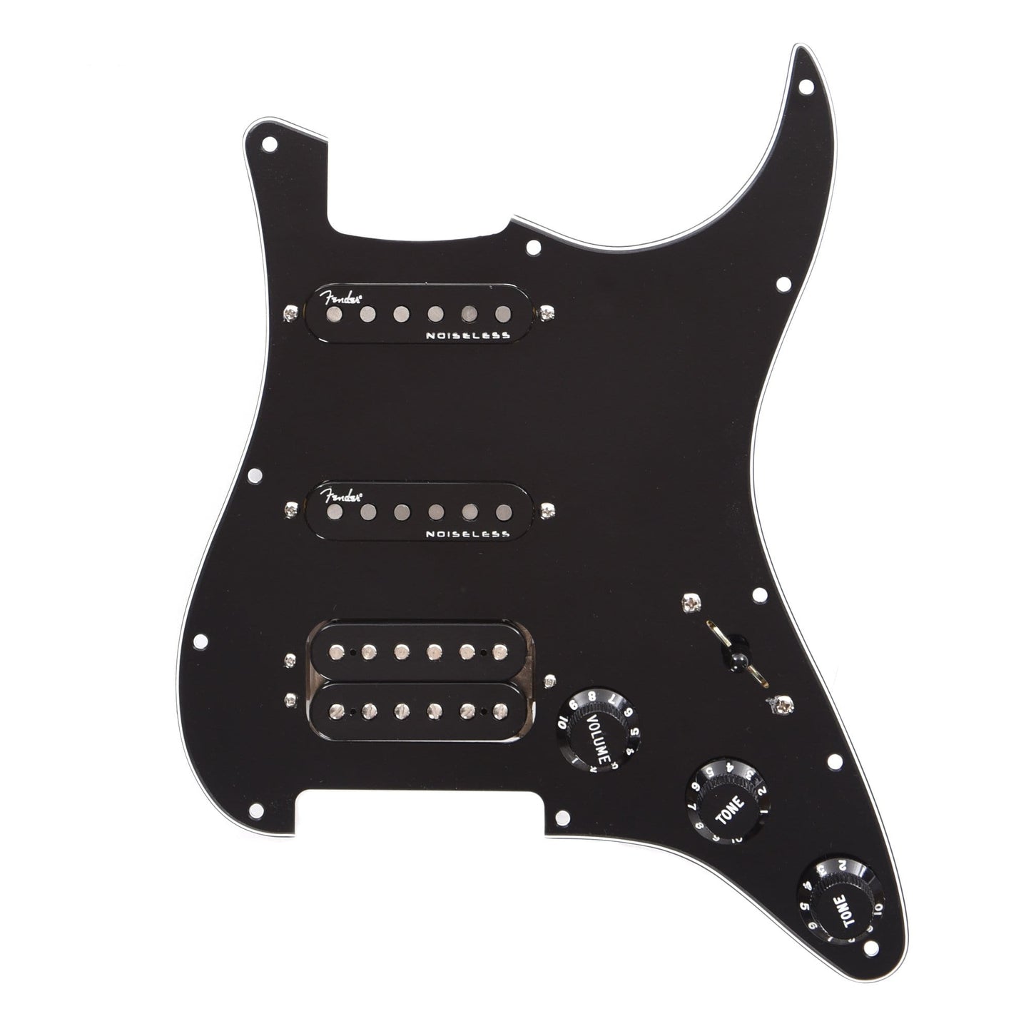 Fender Pre-Wired Pickguard Stratocaster HSS Shawbucker G4 3-Ply Black Parts / Guitar Pickups