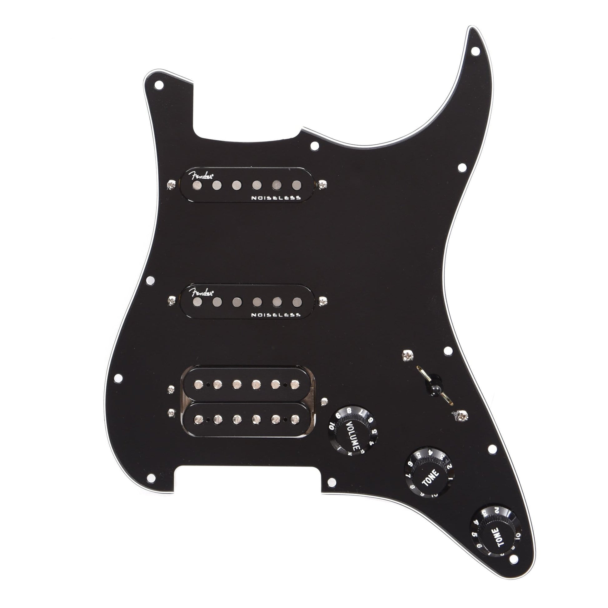 Fender Pre-Wired Pickguard Stratocaster HSS Shawbucker G4 3-Ply Black Parts / Guitar Pickups