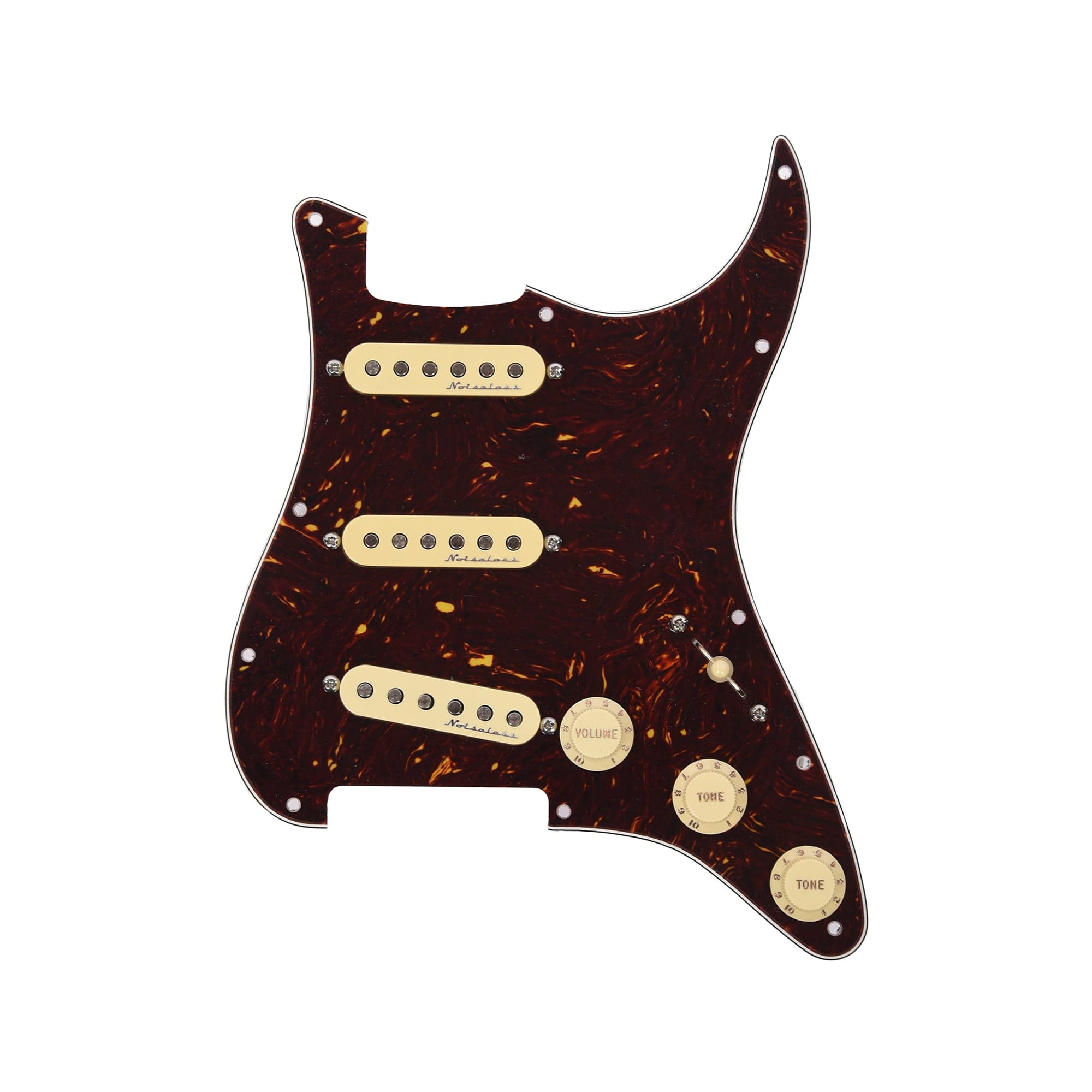 Fender Pre-Wired Pickguard Stratocaster SSS Hot Noiseless Tortoise Shell Parts / Guitar Pickups