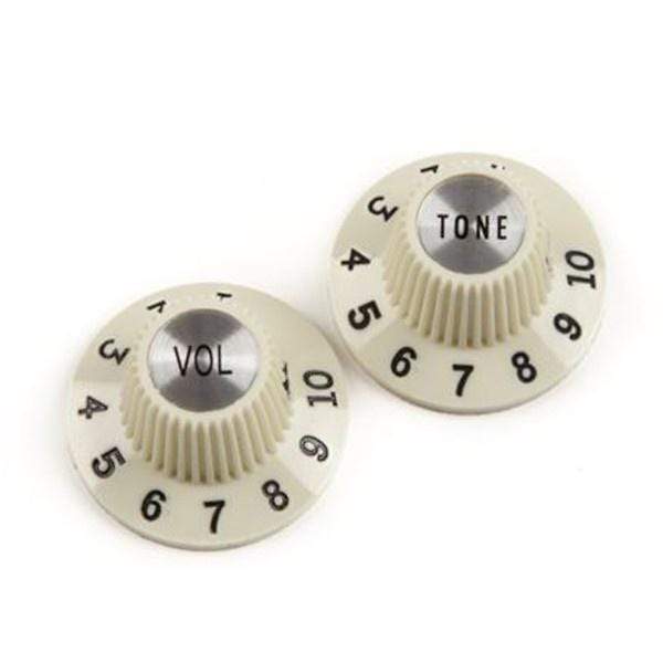 Fender Pure Vintage 1965 Jazzmaster Witch Hat Knobs Aged White