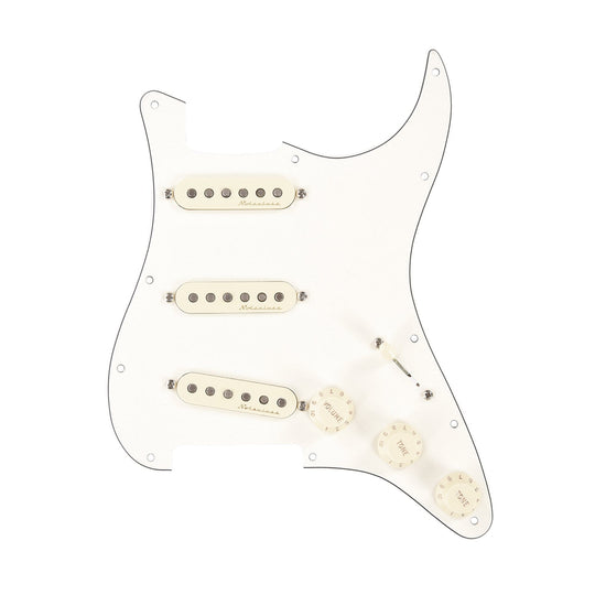Fender Pre-Wired Pickguard Stratocaster SSS Vintage Noiseless 3-Ply White Parts / Pickguards