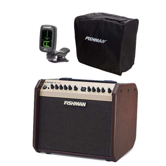 Fishman Loudbox Mini 60w Acoustic Guitar Amplifier w/FREE FT-2 Flip On Clip-On Digital Tuner and Slip Cover Amps / Acoustic Amps