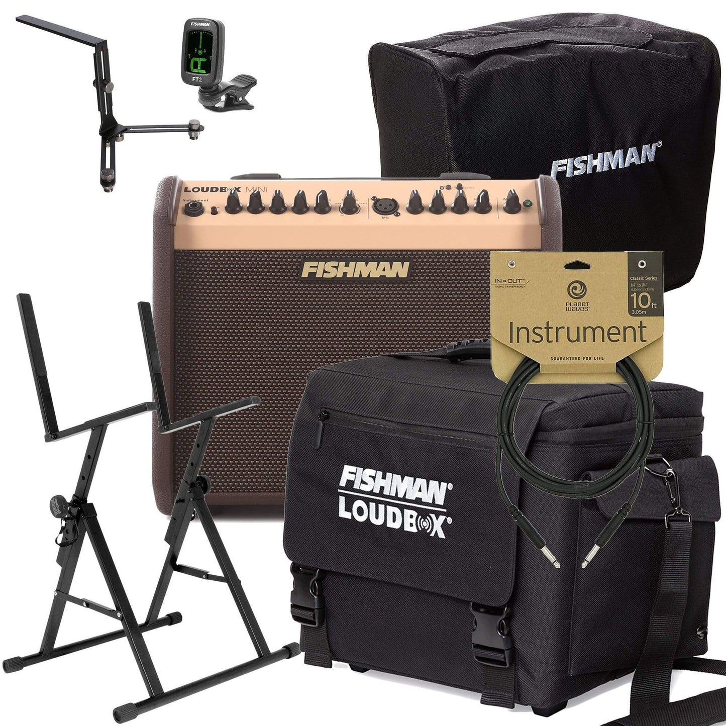 Fishman Loudbox Mini Bluetooth 60W w/Mini Slip Gig Maker Essentials Bundle Amps / Acoustic Amps