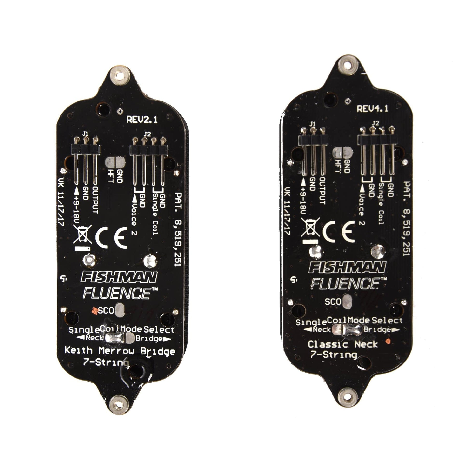 Fishman Fluence Keith Merrow 7-String Black Set Parts / Guitar Pickups