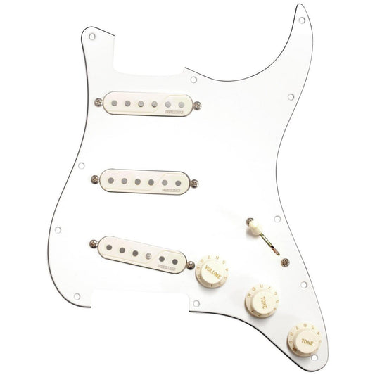 Fishman Fluence Loaded Pickguard 3 Single Width Pickups for Strat White Parts / Guitar Pickups