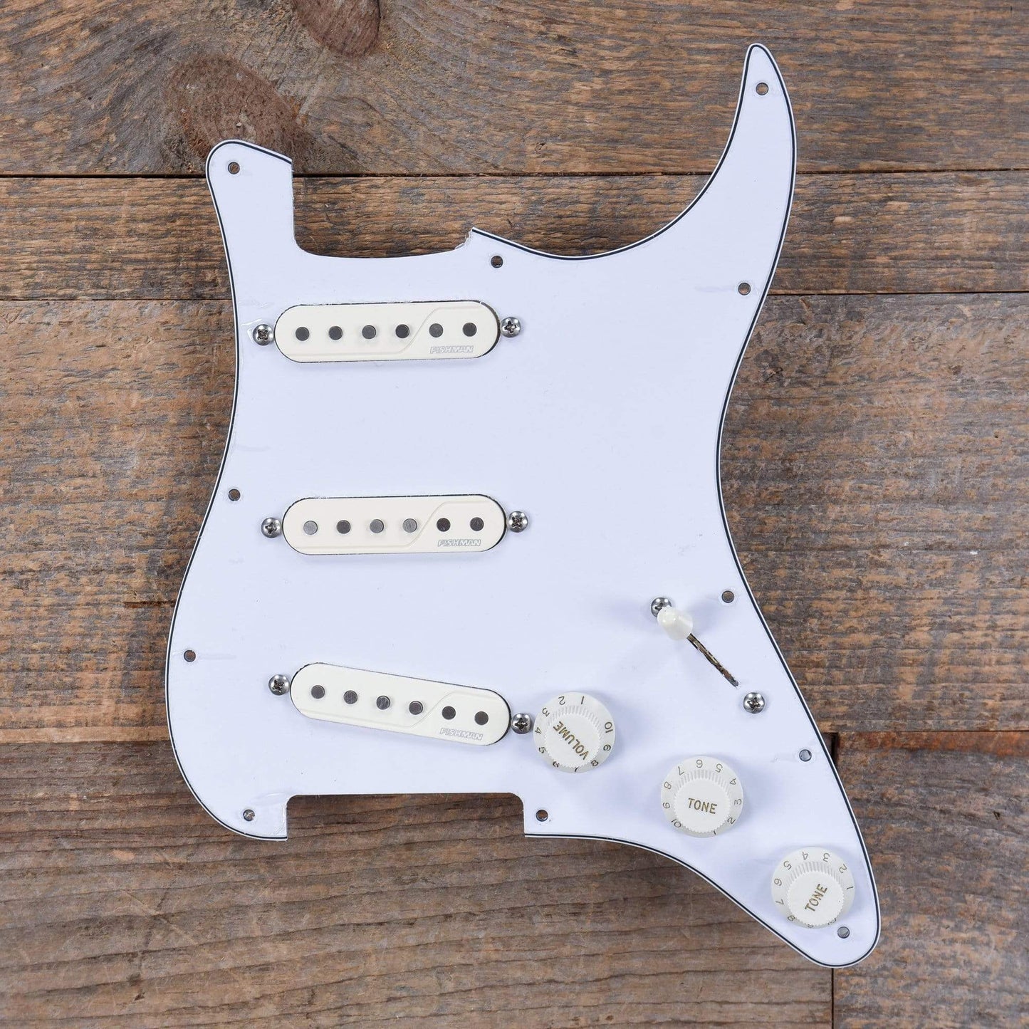 Fishman Fluence Loaded Pickguard 3 Single Width Pickups for Strat White Parts / Guitar Pickups