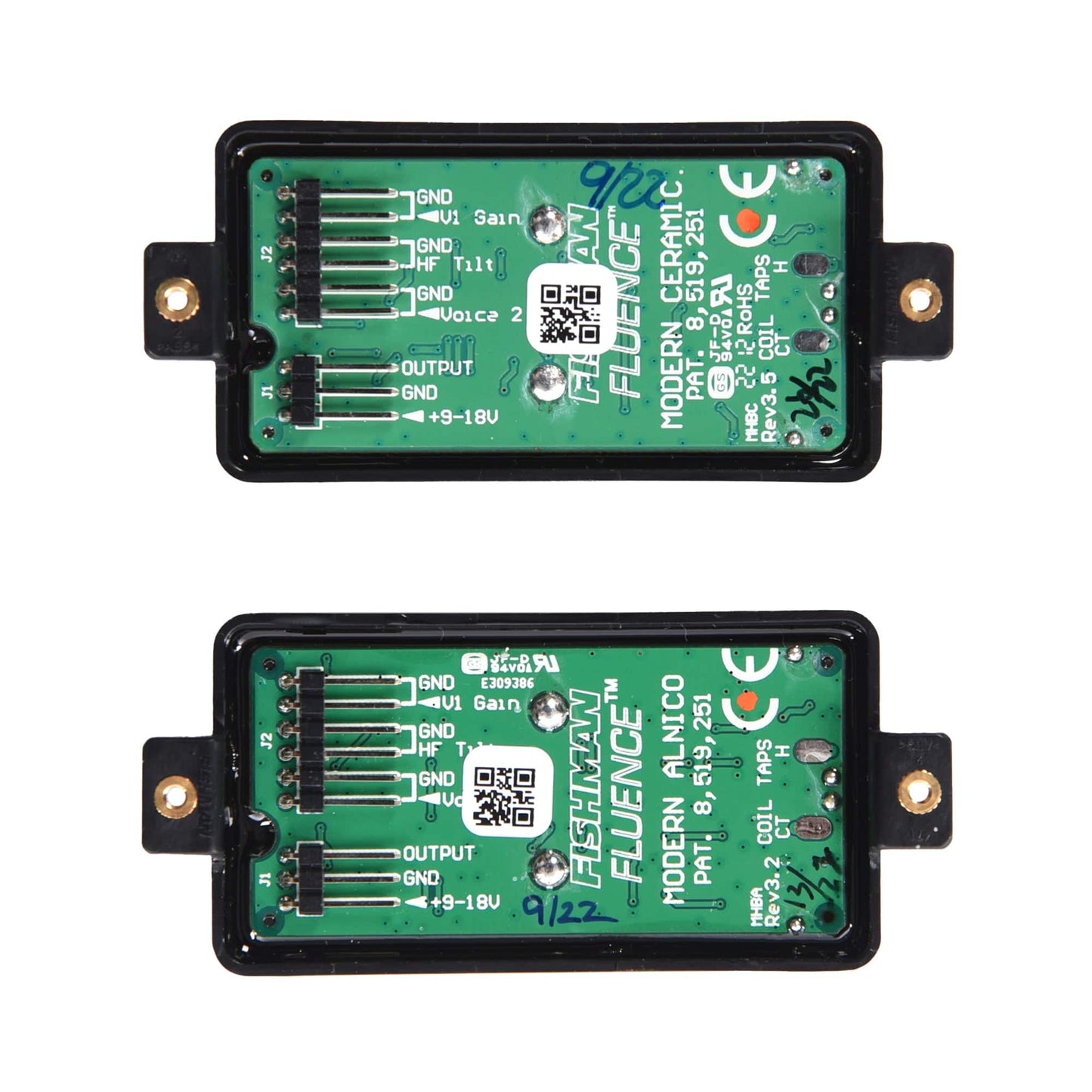 Fishman Fluence Modern Humbucker 6-String Set Brushed Black Nickel Parts / Guitar Pickups