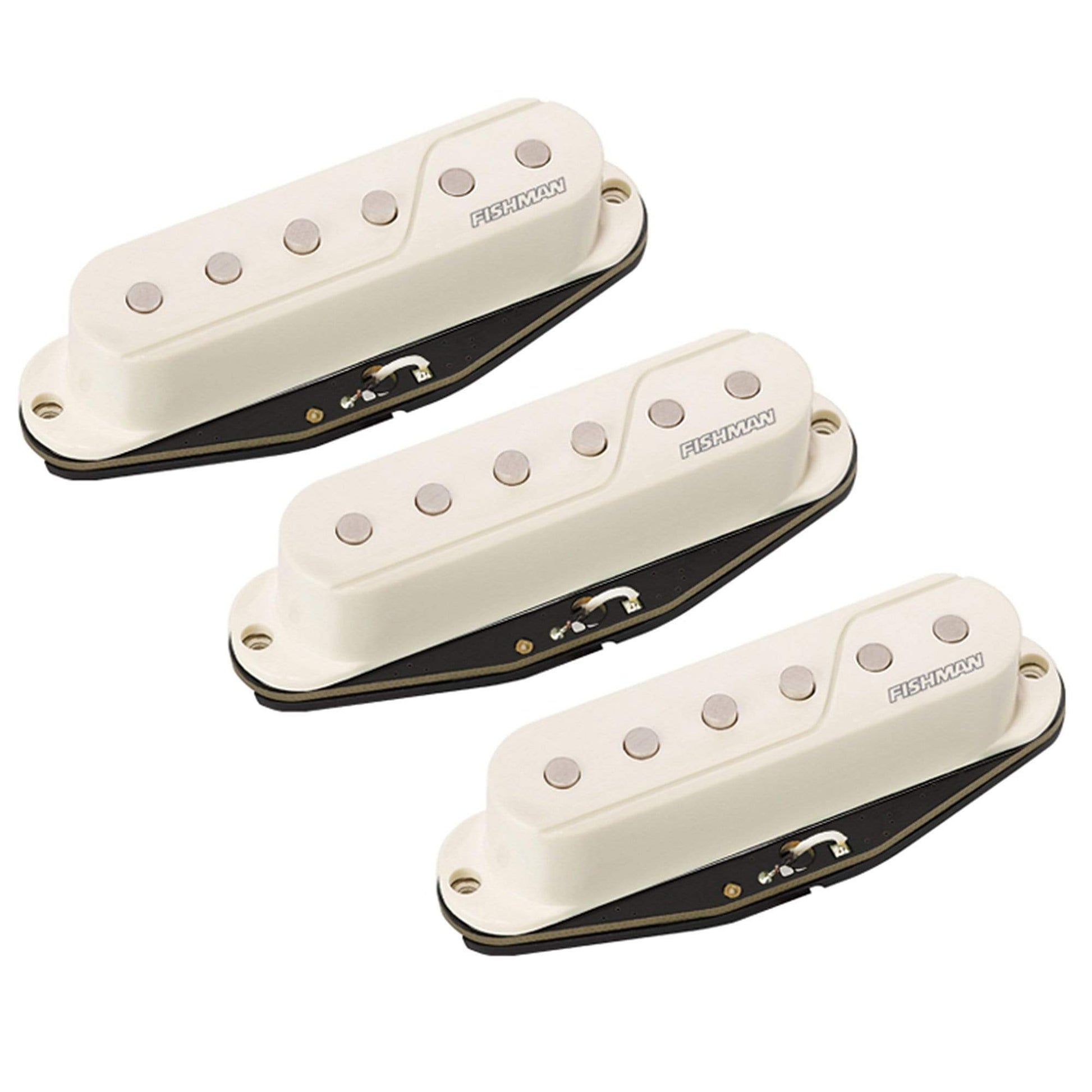 Fishman Fluence Single Width Pickups for Strat Set White Parts / Guitar Pickups