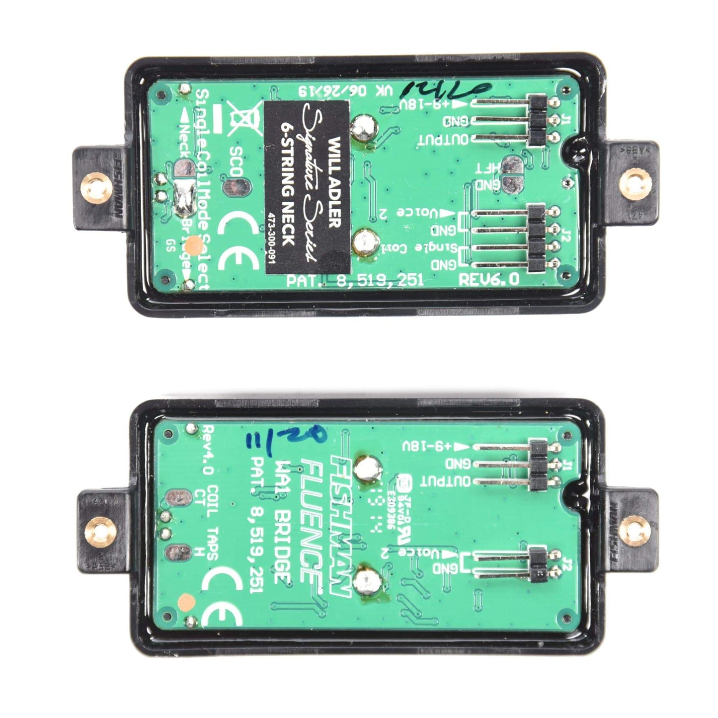 Fishman Fluence Will Adler 6-String Modern Humbucker Set Parts / Guitar Pickups