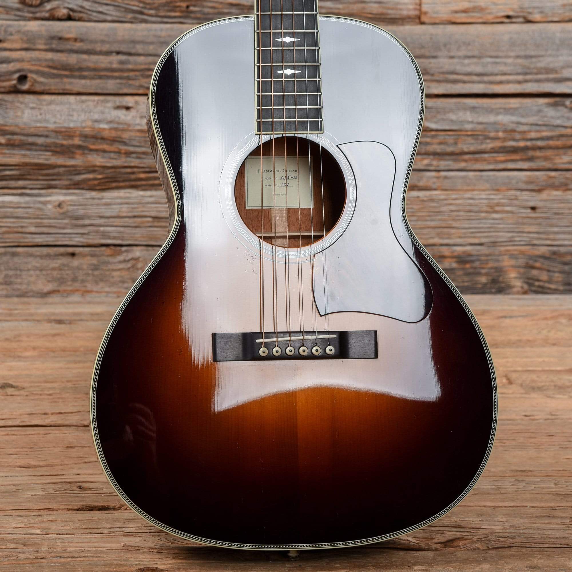 Flammang L35 Adirondack Spruce Top w/ Honduran Mahogany Back & Sides Sunburst 2012 Acoustic Guitars / OM and Auditorium
