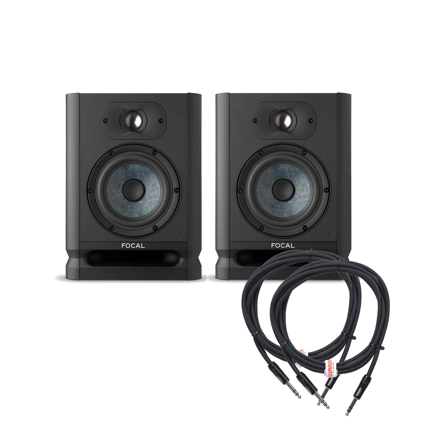 Focal Alpha 50 Evo 2-Way 5" Active Studio Monitor Pair and (2) TRS Cable Bundle Pro Audio / Speakers / Studio Monitors