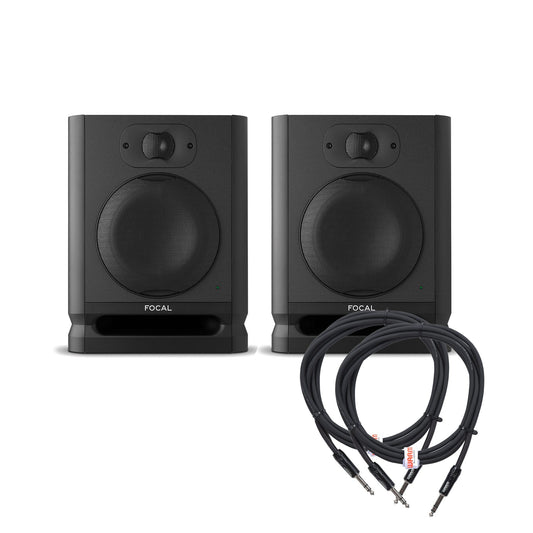 Focal Alpha 65 Evo 2-Way 6.5" Active Studio Monitor Pair and (2) TRS Cable Bundle Pro Audio / Speakers / Studio Monitors