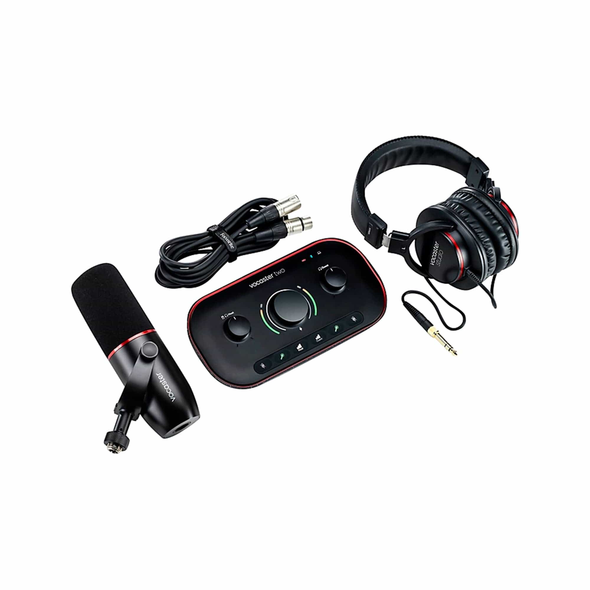 Focusrite Vocaster Two Studio USBC Recording Interface Bundle