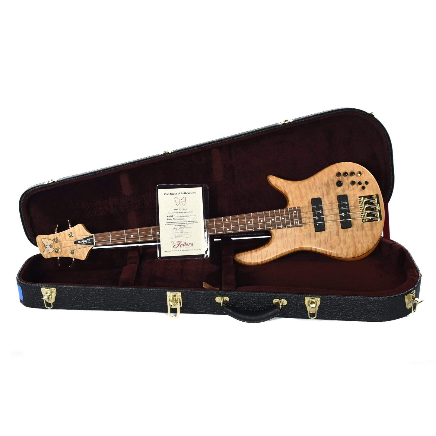 Fodera 35th Anniversary Monarch 4 Quilted Maple Top Mahogany Body Bass Guitars / 4-String