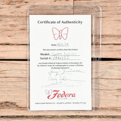 Fodera Viceroy Deluxe 4 Burmese Sal Top Roasted Ash Body w/Birdseye Maple Fingerboard Bass Guitars / 4-String