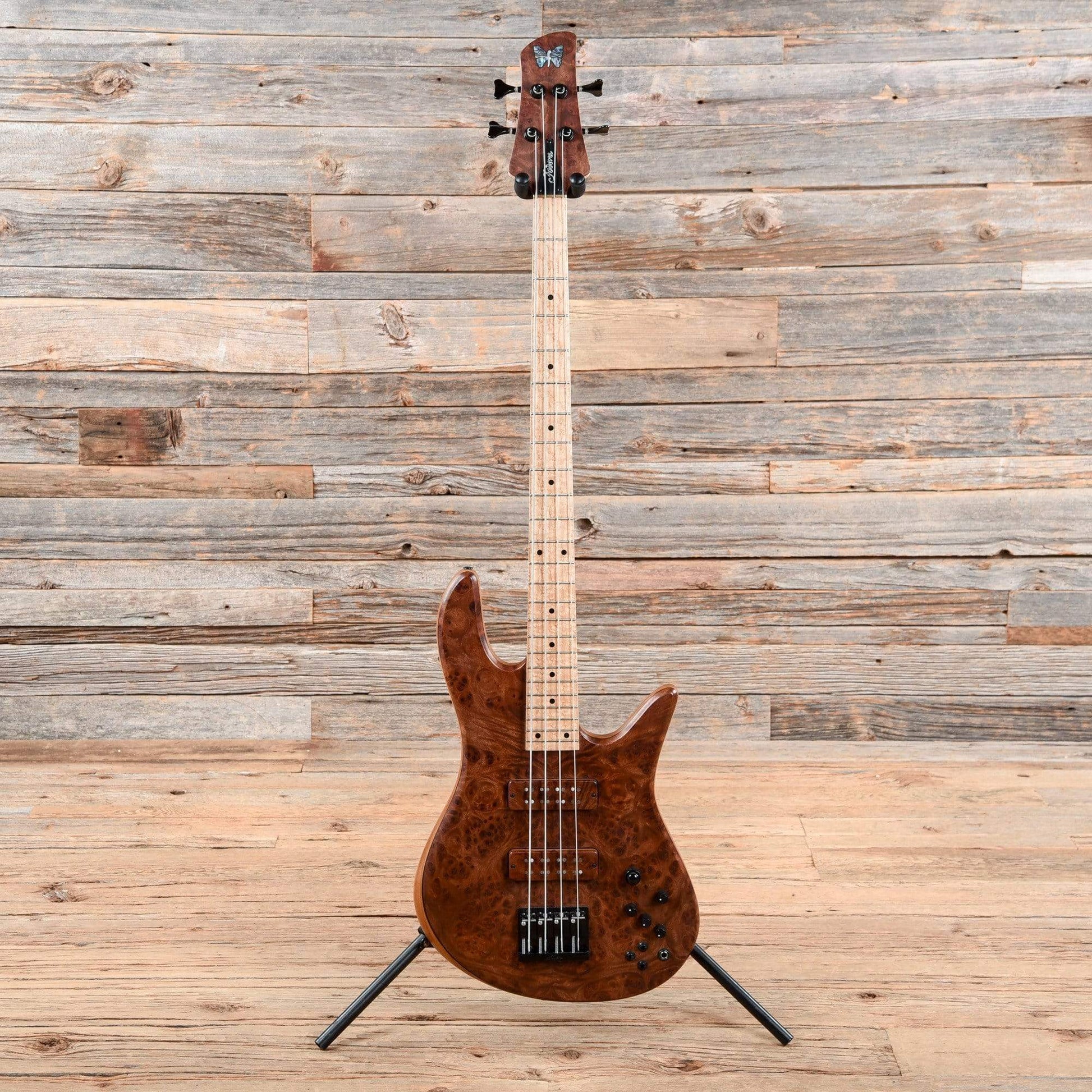 Fodera Viceroy Deluxe 4 Burmese Sal Top Roasted Ash Body w/Birdseye Maple Fingerboard Bass Guitars / 4-String