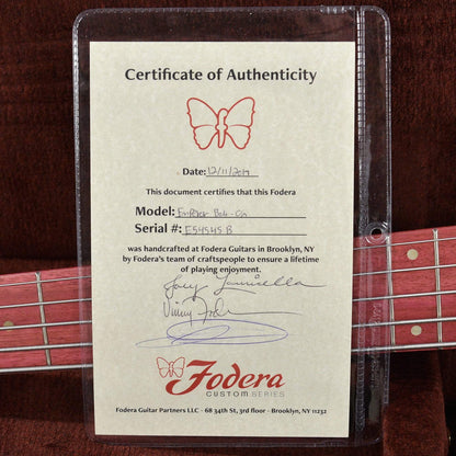 Fodera Emperor Bolt On 5 Buckeye Burl Top Walnut Body w/Purpleheart Fingerboard Bass Guitars / 5-String or More