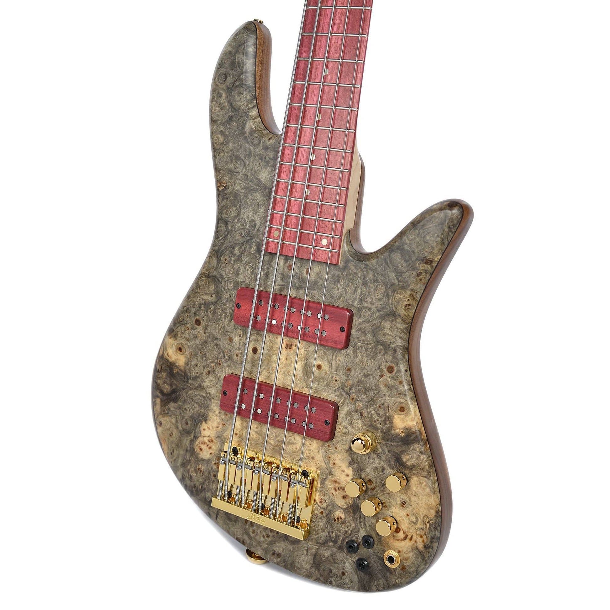 Fodera Emperor Bolt On 5 Buckeye Burl Top Walnut Body w/Purpleheart Fingerboard Bass Guitars / 5-String or More