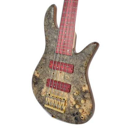 Fodera Emperor Bolt On 5 Buckeye Burl Top Walnut Body w/Purpleheart Fingerboard Bass Guitars / 5-String or More