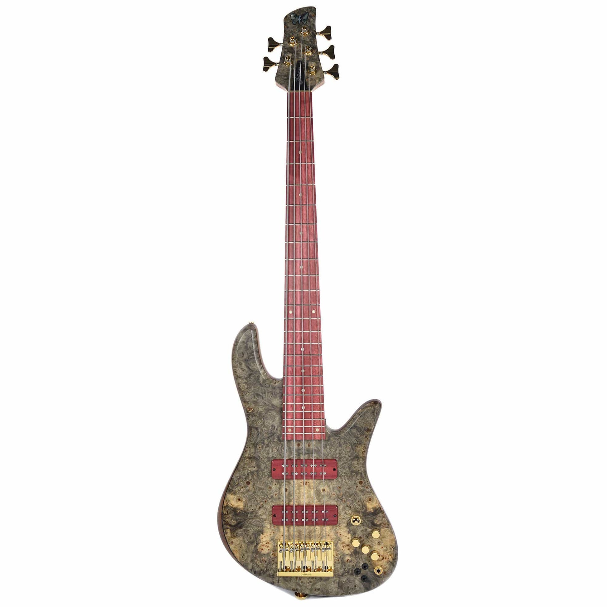 Fodera Emperor Bolt On 5 Buckeye Burl Top Walnut Body w/Purpleheart Fingerboard Bass Guitars / 5-String or More