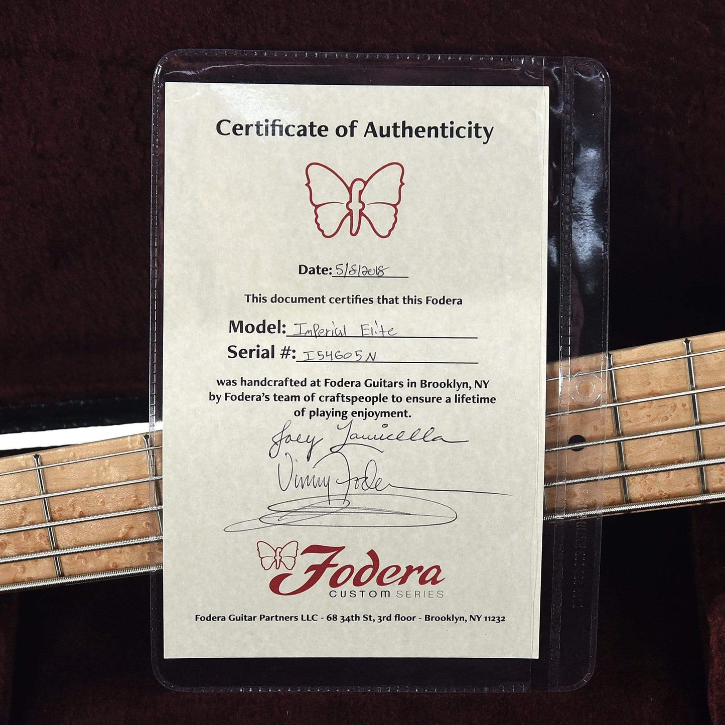 Fodera Imperial Elite 5 Buckeye Burl Top Ash Body w/Birdseye Maple Fingerboard Bass Guitars / 5-String or More