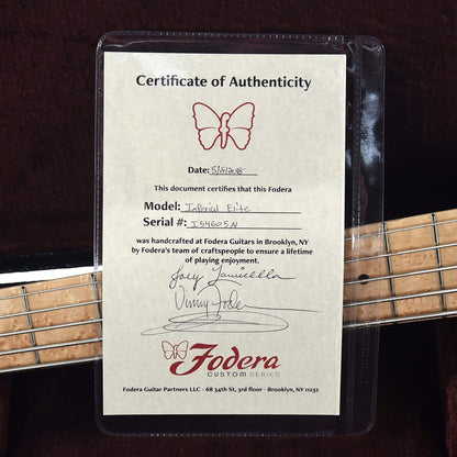 Fodera Imperial Elite 5 Buckeye Burl Top Ash Body w/Birdseye Maple Fingerboard Bass Guitars / 5-String or More