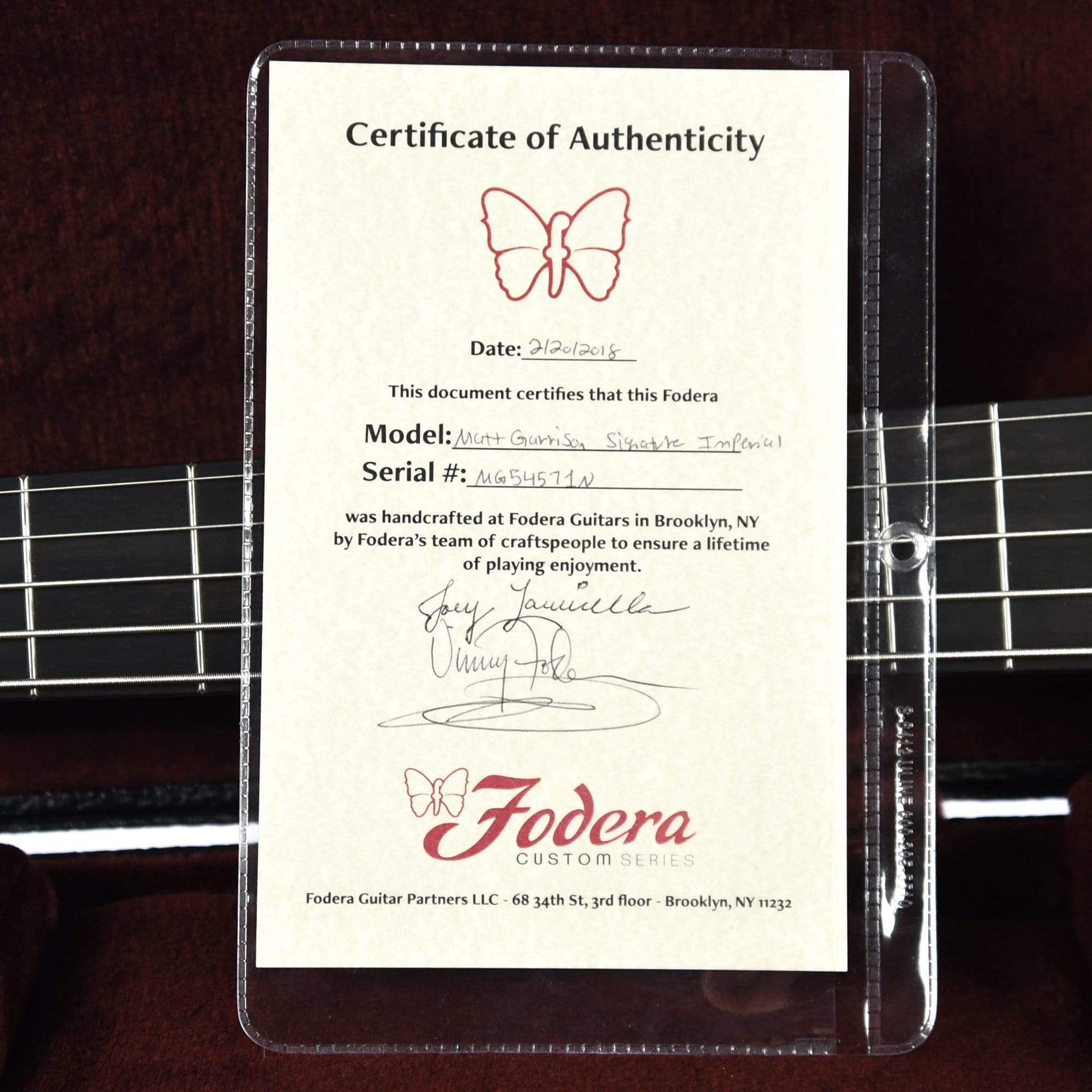 Fodera Matt Garrison Sig. Imperial 5 Bass Buckeye Burl Top w/Ebony Fingerboard Bass Guitars / 5-String or More