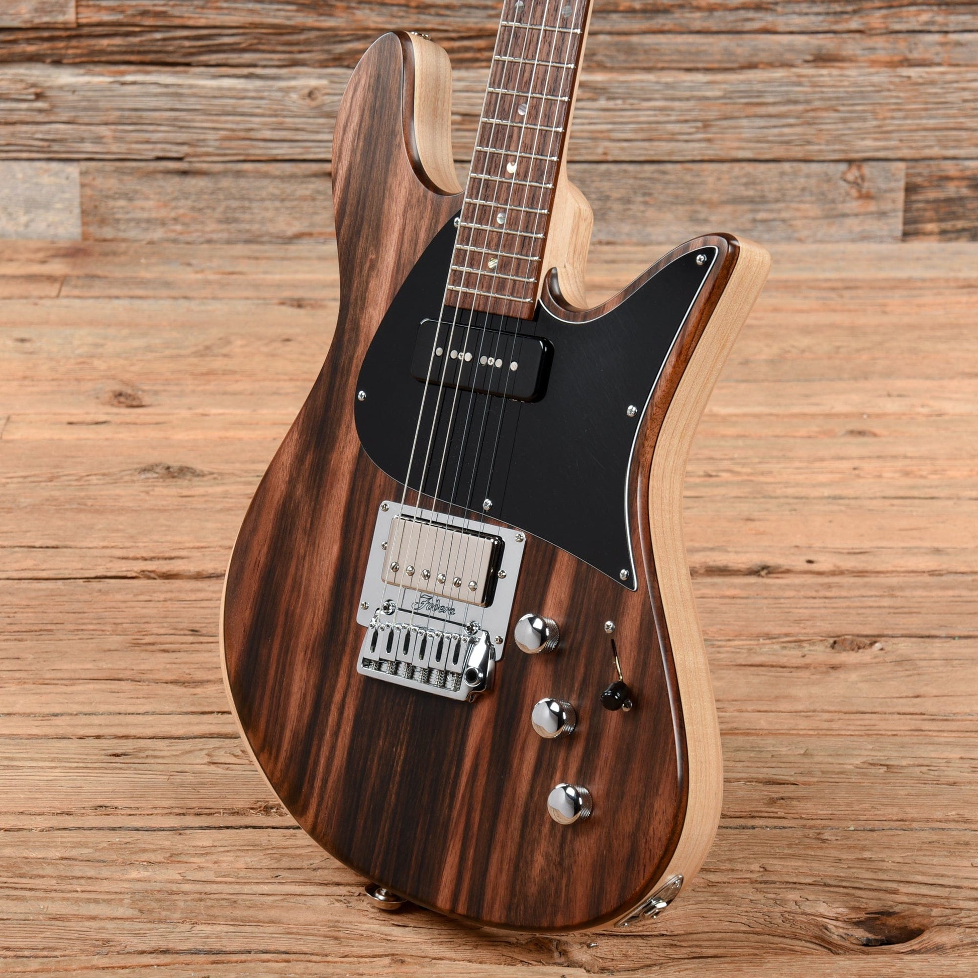 Fodera Custom Emperor Ash Body Ebony Macassar Top w/Fralin JM & Pure PAF Natural Electric Guitars / Solid Body