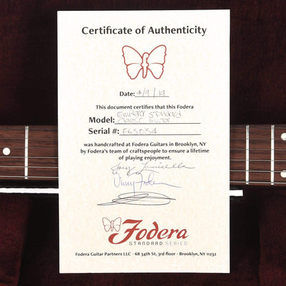 Fodera Custom Emperor Standard Ash Trans Daphne Blue w/Fralin JM & Pure PAF Electric Guitars / Solid Body