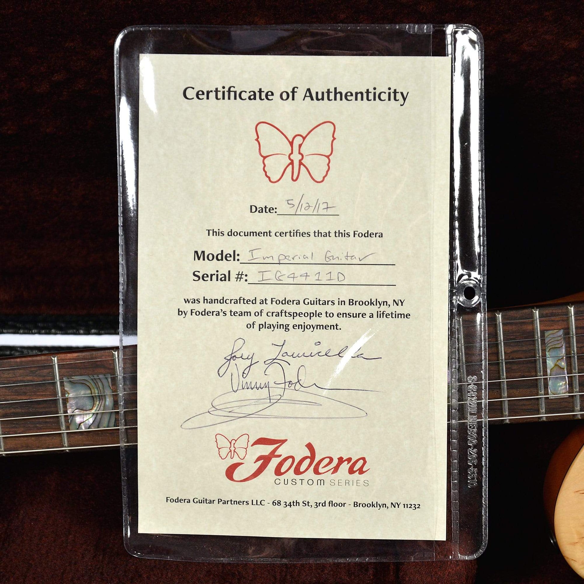 Fodera Imperial Custom w/Masur Birch Top and Mahogany Body/Neck Electric Guitars / Solid Body