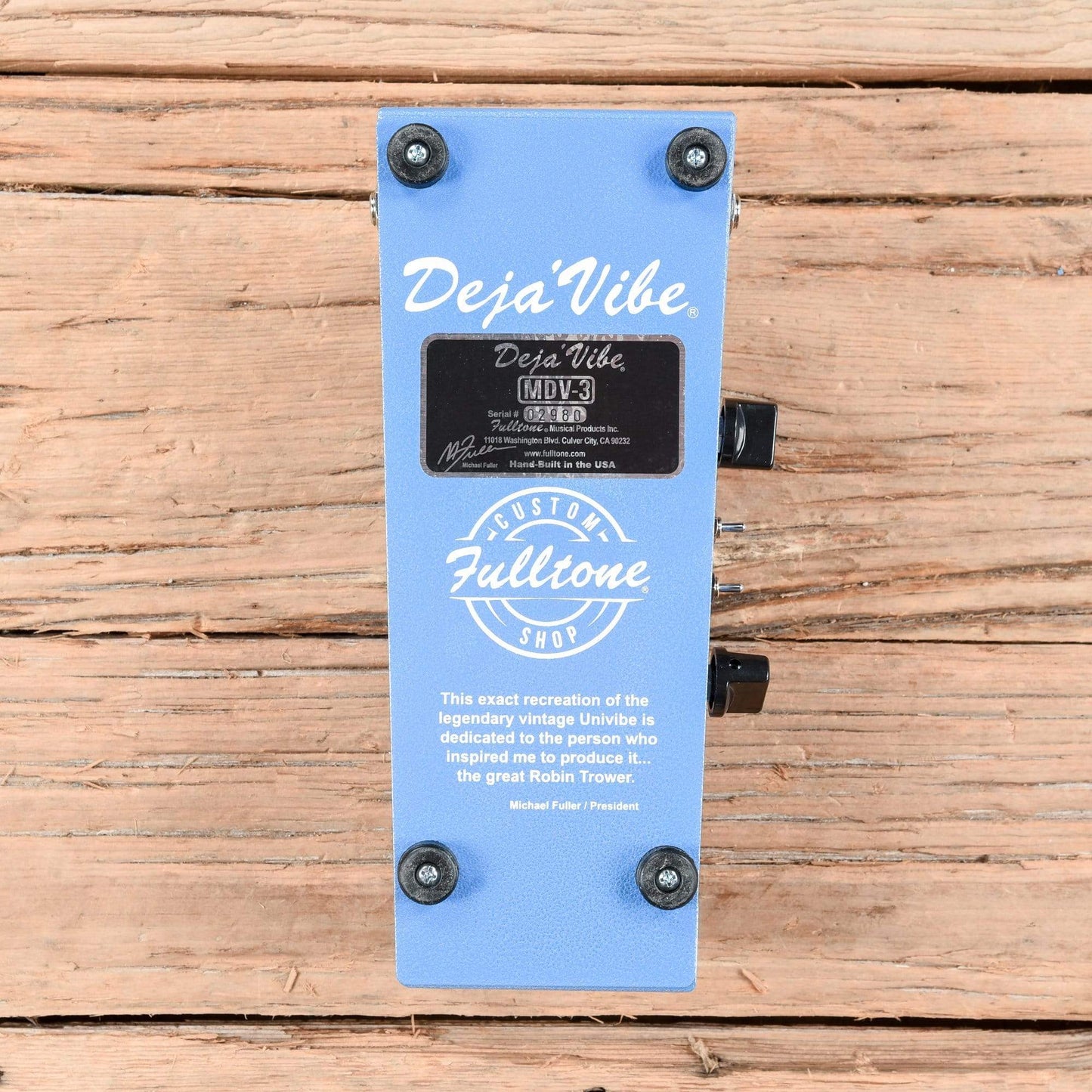 Fulltone MDV-3 Mini Deja Vibe Effects and Pedals / Phase Shifters