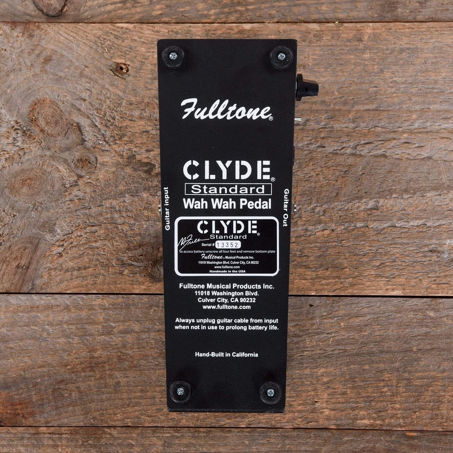 Fulltone Clyde Standard Wah Effects and Pedals / Wahs and Filters