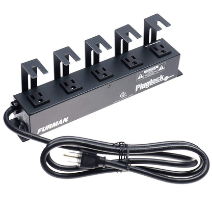 Furman PlugLock 5-Outlet Circuit-Breaker Protected Locking Outlet Strip Home Audio / Power Distribution and Conditioning