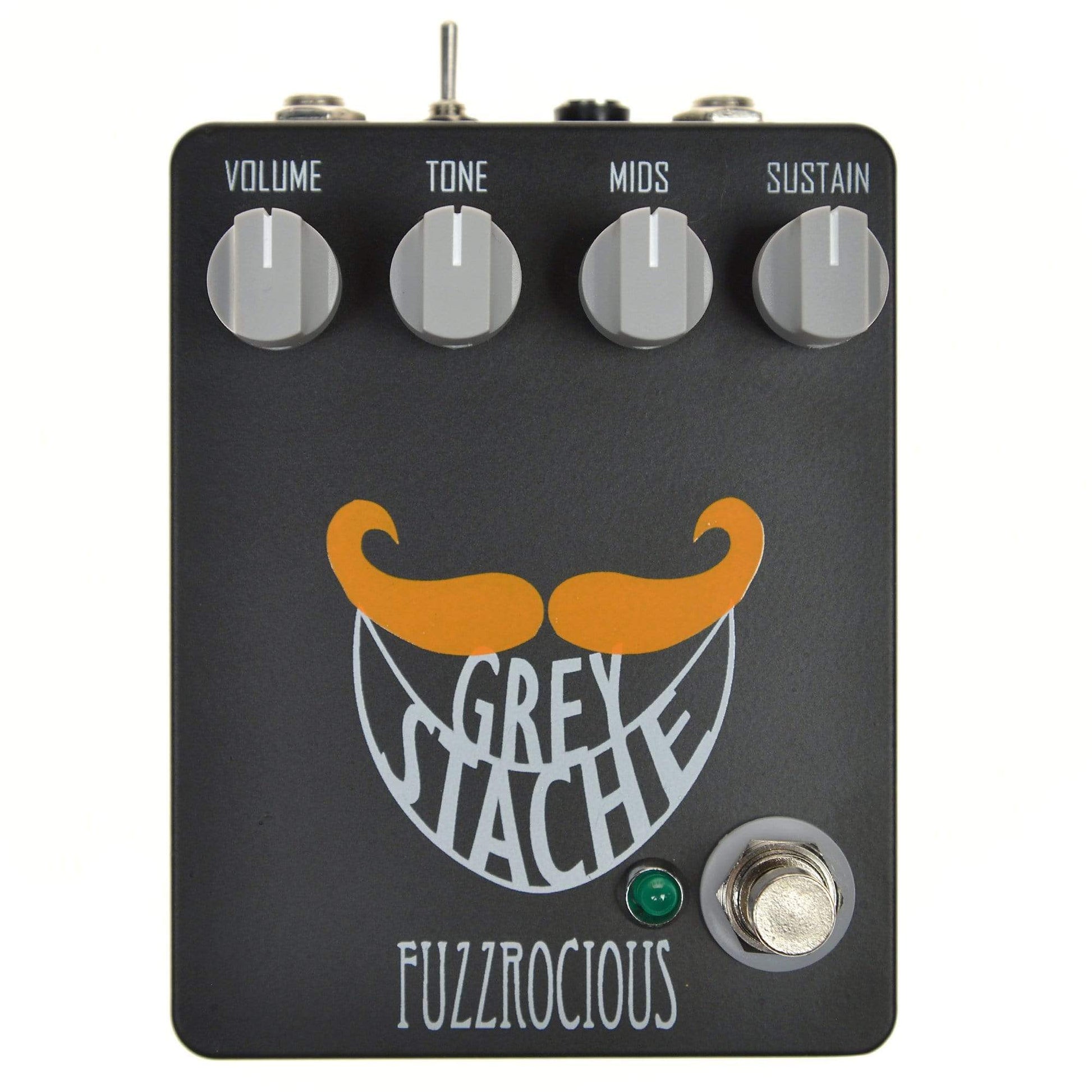 Fuzzrocious Grey Stache Muff Fuzz w/ Diode Mod Black/Orange Effects and Pedals / Overdrive and Boost