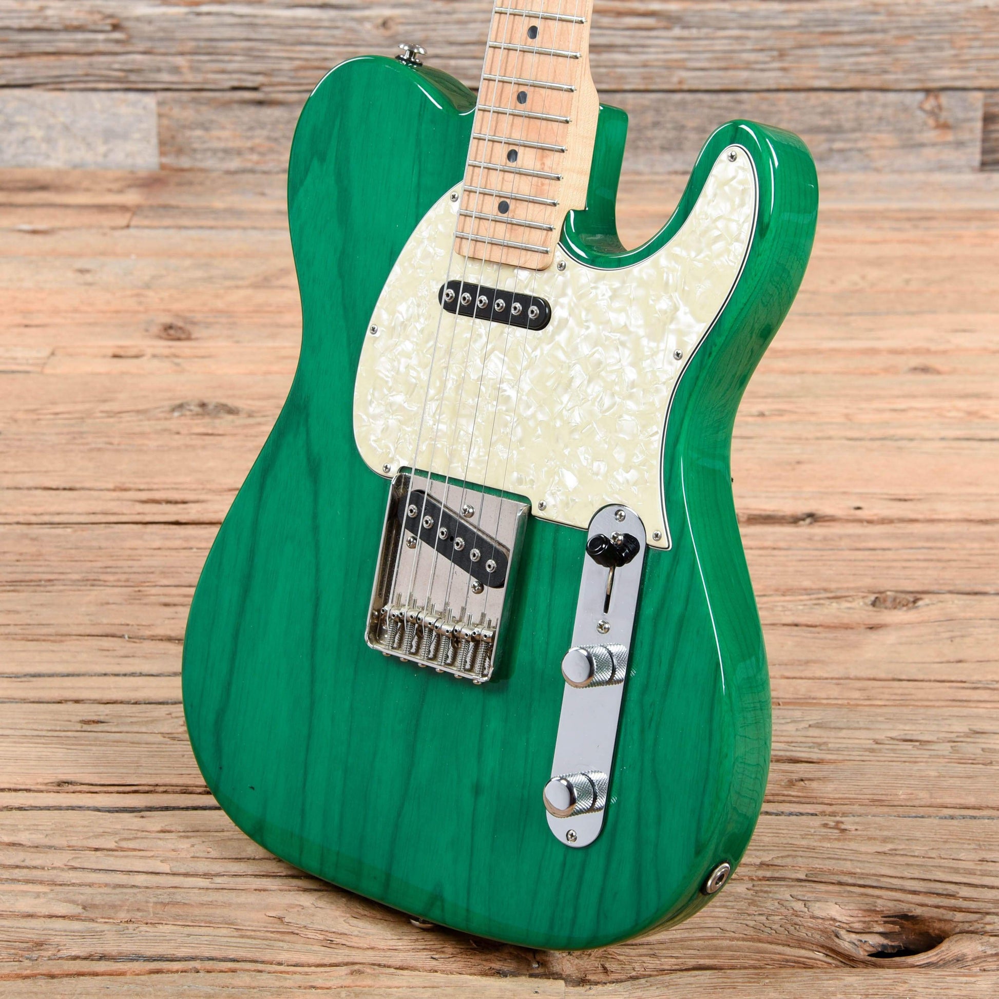 G&L ASAT Classic Transparent Green Electric Guitars / Solid Body