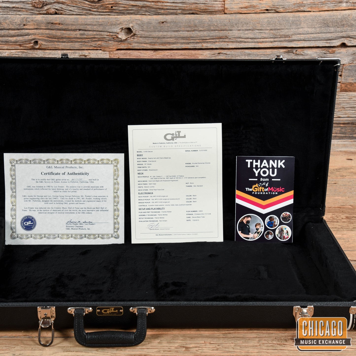 G&L S-500 Deluxe Signed by Zac Brown and Coy Bowles