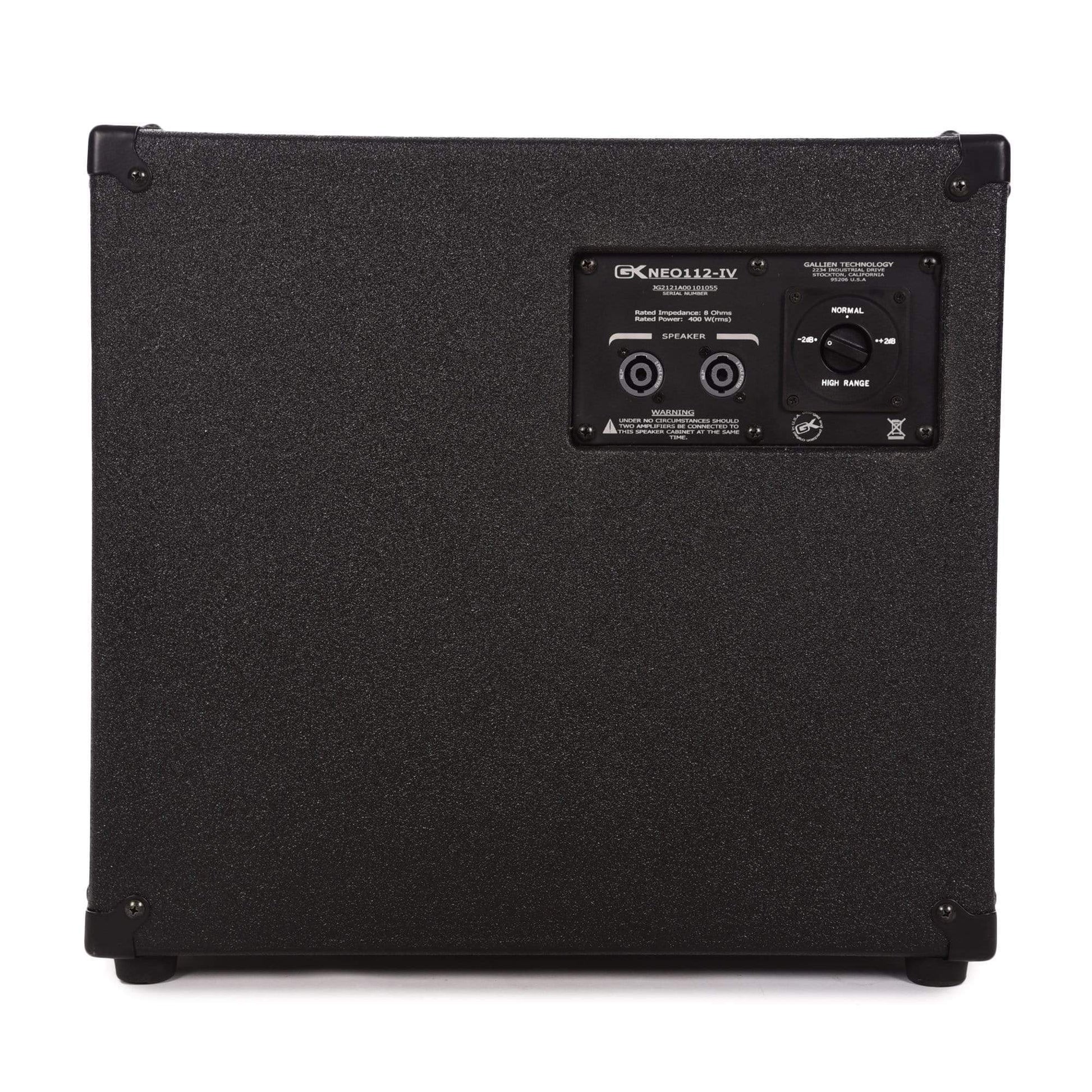 Gallien-Krueger Neo 112-IV 400W 8 Ohm 1x12" Cabinet Amps / Bass Cabinets